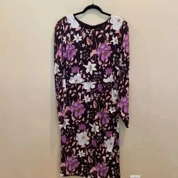 Eliza J  Floral long sleeve Body Con midi dress - Picture 8 of 9